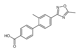 2'-甲基-4'-(5-甲基-1,2,4-噁二唑-3-基)-[1,1'-联苯]-4-羧酸结构式