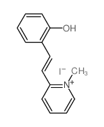 Pyridinium,2-[2-(2-hydroxyphenyl)ethenyl]-1-methyl-, iodide (1:1)结构式