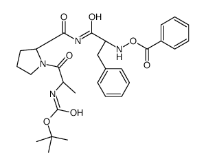 N-((tert-butoxycarbonyl)alanyl-prolyl-phenylalanyl)-O-benzoylhydroxylamine结构式
