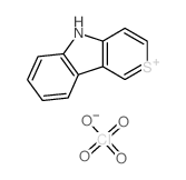 Perchloric acid compound with 5H-2lambda~4~-thiopyrano[4,3-b]indole (1:1) Structure