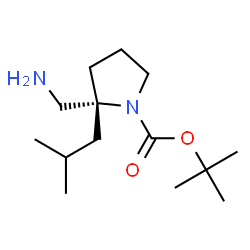 (2R)-2-(氨基甲基)-2-(2-甲基丙基)吡咯烷-1-羧酸叔丁酯图片