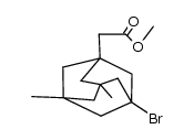 3-Brom-5,7-dimethyl-adamantan-essigsaeure-(1)-methylester Structure