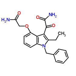 2-(4-(2-Amino-2-oxoethoxy)-1-benzyl-2-ethyl-1H-indol-3-yl)-2-oxoacetamide结构式
