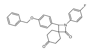 (R)-2-(4-Fluorophenyl)-3-[4-(phenylmethoxy)phenyl]-2-azaspiro[3.5]nonane-1,7-dione结构式
