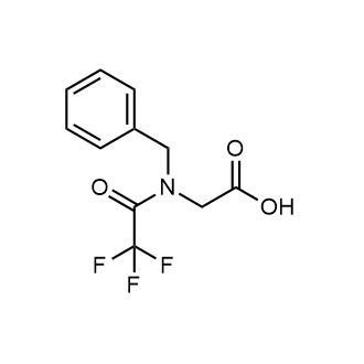 2-(N-苄基-2,2,2-三氟乙酰胺)乙酸结构式
