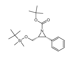 (2S,3R)-1-(tert-butoxycarbonyl)-2-(((tert-butyldimethylsilyl)oxy)methyl)-3-phenylaziridine Structure