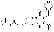 LN-(3-苄氧基羰基氨基-3-(S)-叔丁基羧基-1-氧丙基-氮杂环丁烷-2-羧酸叔丁酯结构式