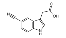 1H-Indole-3-aceticacid,5-cyano-(9CI) Structure