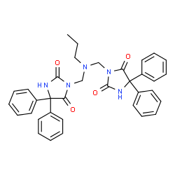 3,3'-(Propyliminobismethylene)bis(5,5-diphenylimidazolidine-2,4-dione)结构式