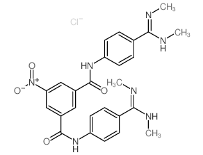 N,N-bis[4-(N,N-dimethylcarbamimidoyl)phenyl]-5-nitro-benzene-1,3-dicarboxamide Structure