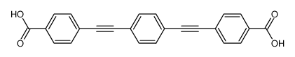 4,4'-[1,4-亚苯基双(乙炔-2,1-二基)]二苯甲酸结构式