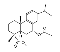 methyl (1R,4aS,9R,10aR)-9-acetoxy-1,2,3,4,4a,9,10,10a-octahydro-1,4a-dimethyl-7-(1-methylethyl)phenanthrene-1-carboxylate结构式