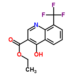 4-羟基-8-三氟甲基喹啉-3-甲酸乙酯结构式