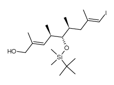 (2E,8E,4R,5S,6S)-5-(tert-butyldimethylsilyloxy)-1-iodo-2,4,6,8-tetramethyl-2,8-nonadien-1-ol Structure