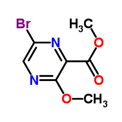 6-溴-3-甲氧基吡嗪-2-羧酸甲酯结构式