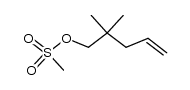 2,2-dimethylpent-4-en-1-yl methanesulfonate结构式