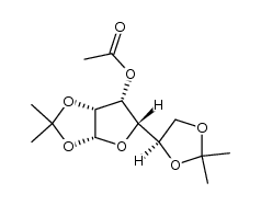 3-O-acetyl-1,2:5,6-di-O-isopropylidene-α-D-gulofuranoside Structure