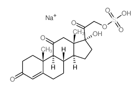 Pregn-4-ene-3,11,20-trione,17-hydroxy-21-(sulfooxy)-, sodium salt (1:1) Structure