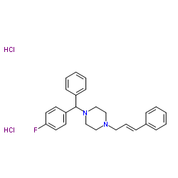 1-[(4-Fluorophenyl)(phenyl)methyl]-4-[(2E)-3-phenyl-2-propen-1-yl]piperazine dihydrochloride结构式