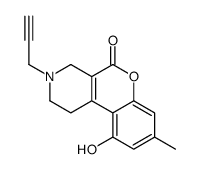 1,2,3,4-Tetrahydro-10-hydroxy-8-methyl-3-(2-propynyl)-5H-[1]benzopyrano[3,4-c]pyridin-5-one Structure