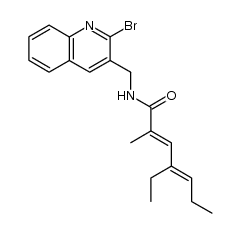 (E,E)-N-(2-bromoquinolin-3-ylmethyl)-4-ethyl-2-methyl-2,4-heptadienamide Structure