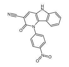 1-(4-Nitrophenyl)-2-oxo-2,5-dihydro-1H-pyrido[3,2-b]indole-3-carbonitrile结构式