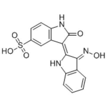 靛玉红-3'-单肟-5-磺酸结构式
