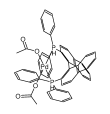 diacetate{(R)-2,2'-bis(diphenylphosphino)-1,1'-binaphthyl}palladium(II) Structure