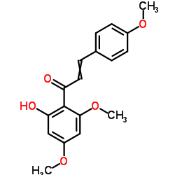 黄卡瓦胡椒素A; 2'- 羟基-4,4',6'-三甲氧基查耳酮结构式