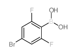 4-溴-2,6-二氟苯基硼酸结构式
