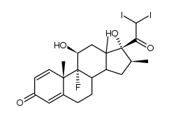 9-Fluoro-11,17-dihydroxy-21-diiodo-16-methylpregna-1,4-diene-3,20-dione 9-Fluoro-21-di-iodo-16-methylpregna-1,4-diene-11,17-diol-3,20-dione结构式