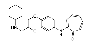 2-[[4-[3-(Cyclohexylamino)-2-hydroxypropoxy]phenyl]amino]-2,4,6-cycloheptatrien-1-one结构式