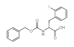 (R)-2-(((苄氧基)羰基)氨基)-3-(2-氟苯基)丙酸结构式