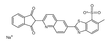 sodium 2-[2-(2,3-dihydro-1,3-dioxo-1H-inden-2-yl)-6-quinolyl]-6-methylbenzothiazole-7-sulphonate structure