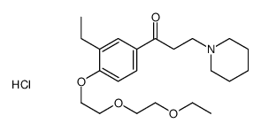 1-[4-[2-(2-ethoxyethoxy)ethoxy]-3-ethylphenyl]-3-piperidin-1-ylpropan-1-one,hydrochloride Structure