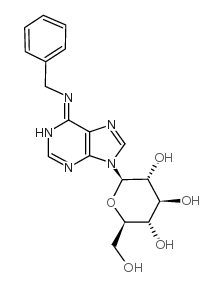 6-Benzylaminopurine9-(α-D-glucoside)结构式