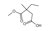 3-Methoxycarbonyl-3-methylpentanoic acid Structure