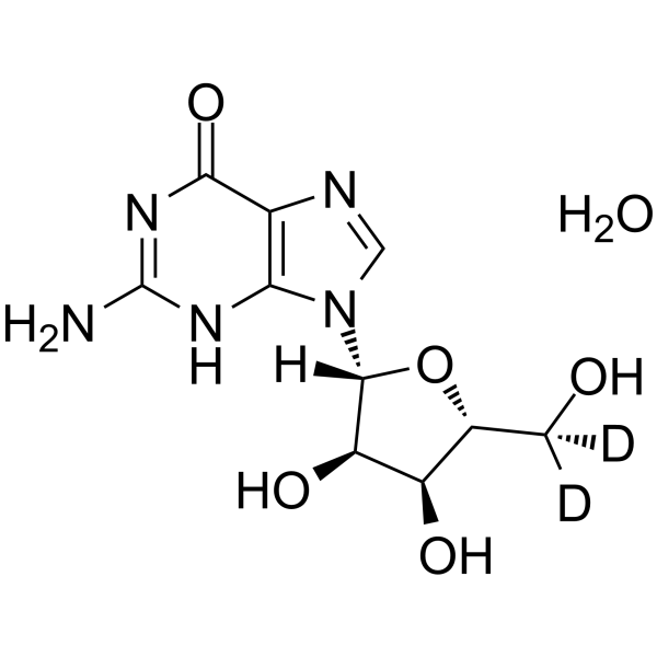 [5',5''-2H2]鸟苷一水合物结构式