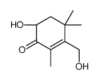 (6S)-6-hydroxy-3-(hydroxymethyl)-2,4,4-trimethylcyclohex-2-en-1-one结构式