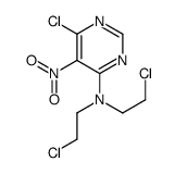 6-chloro-N,N-bis(2-chloroethyl)-5-nitropyrimidin-4-amine结构式