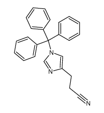 3-(1-trityl-1H-imidazol-4-yl)propanenitrile结构式