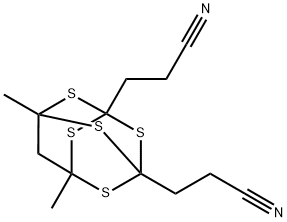 3,7-Dimethyl-2,4,6,8,9-pentathiaadamantane-1,5-dipropiononitrile结构式