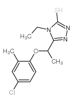 5-[1-(4-氯-2-甲基苯氧基)乙基]-4-乙基-4H-1,2,4-噻唑-3-硫醇结构式