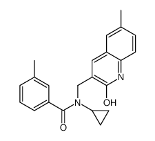 Benzamide, N-cyclopropyl-N-[(1,2-dihydro-6-methyl-2-oxo-3-quinolinyl)methyl]-3-methyl- (9CI)结构式