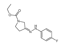 ethyl 3-[(4-fluorophenyl)hydrazinylidene]pyrrolidine-1-carboxylate Structure