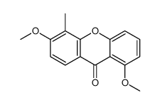 1,6-dimethoxy-5-methylxanthen-9-one结构式