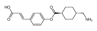 4-Aminomethyl-cyclohexanecarboxylic acid 4-((Z)-2-carboxy-vinyl)-phenyl ester结构式