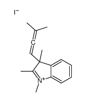 1,2,3-trimethyl-3-(3-methylbuta-1,2-dienyl)indol-1-ium,iodide结构式