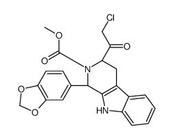 (1S,3R)-1-苯并[1,3]二氧杂-5-基-2-(2-氯乙酰基)-2,3,4,9-四氢-1H-b-咔啉-3-羧酸甲基酯结构式