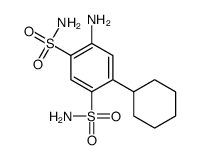 4-amino-6-cyclohexylbenzene-1,3-disulfonamide结构式